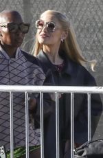 ARIANA GRANDE and CYNTHIA ERIVO Arrives at Super Bowl in Las Vegas 02/11/2024