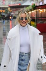 ASHLEY ROBERTS Arrives at Heart Breakfast Show in London 02/21/2024