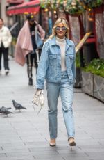 ASHLEY ROBERTS in Double Denim at Global Radio Studios in London 01/31/2024