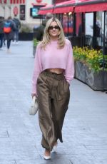 ASHLEY ROBERTS Leaves Global Radio Studios in London 02/27/2024