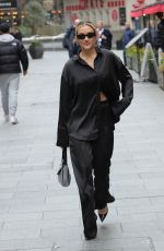 ASHLEY ROBERTS Records a Tick Tok Video at Heart Breakfast in London 02/28/2024