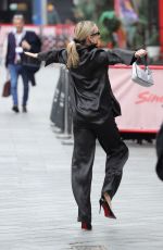 ASHLEY ROBERTS Records a Tick Tok Video at Heart Breakfast in London 02/28/2024
