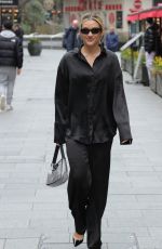 ASHLEY ROBERTS Records a Tick Tok Video at Heart Breakfast in London 02/28/2024