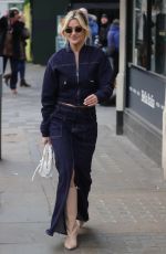 ASHLEY ROBERTS Wearing Double Denim Out in London 02/05/2024