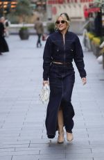 ASHLEY ROBERTS Wearing Double Denim Out in London 02/05/2024