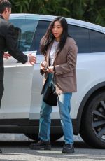 AWKWAFINA Out for Lunch at San Vicente Bungalows in West Hollywood 02/16/2024