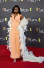 AYO EDEBIRI at EE Bafta Film Awards 2024 in London 02/18/2024