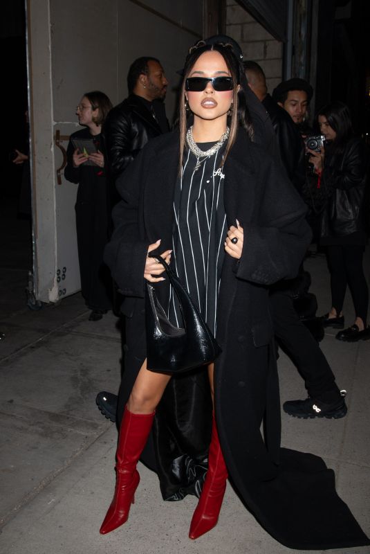BECKY G Arrives at Willy Chavarria RTW Fall 2024 Show at NYFW in New York 02/09/2024