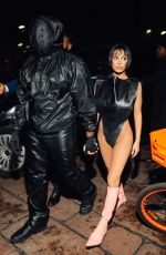 BIANCA CENSORI and Kanye West Arrives at The Nuova Arena Restaurant in Milan 02/23/2024