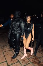 BIANCA CENSORI and Kanye West Arrives at The Nuova Arena Restaurant in Milan 02/23/2024