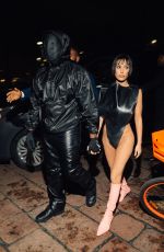 BIANCA CENSORI and Kanye West Arrives at The Nuova Arena Restaurant in Milan 02/23/2024