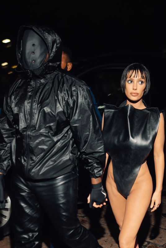 BIANCA CENSORI and Kanye West Arrives at The Nuova Arena Restaurant in Milan 02/23/2024