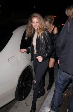 BIJOU PHILLIPS Arrives at Le Fleur Lounge in West Hollywood 02/26/2024