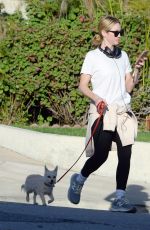BRITTANY SNOW Out with Her Dog in Los Angeles 02/26/2024