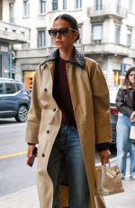 BRUNA MARQUEZINE Out at Milan Fashion Week 02/24/2024
