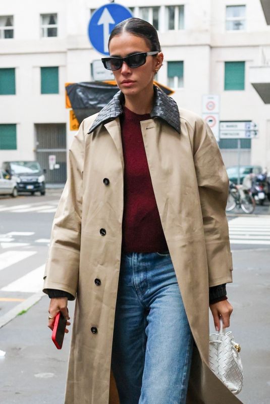 BRUNA MARQUEZINE Out at Milan Fashion Week 02/24/2024