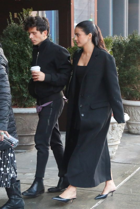 CAMILA MENDES and Rudy Mancuso Out in New York 02/13/2024