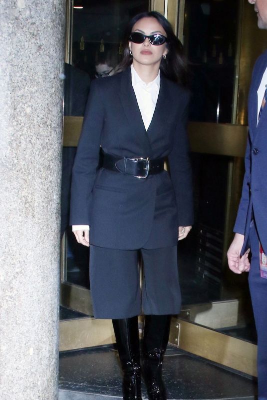 CAMILA MENDES Arrives at NBC Studios in New York 02/06/2024