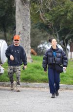 CARA SANTANA and Shannon Leto Out Hiking with Their Dogs in Los Angeles 02/18/2024