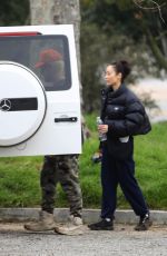 CARA SANTANA and Shannon Leto Out Hiking with Their Dogs in Los Angeles 02/18/2024