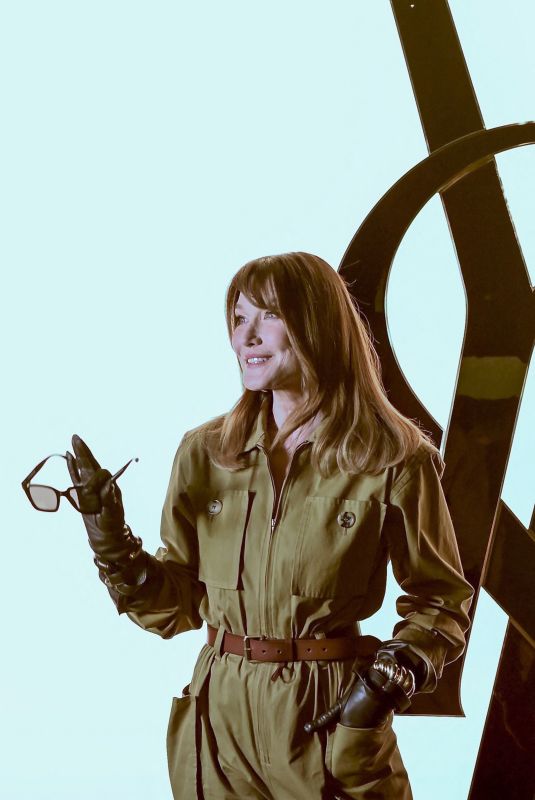 CARLA BRUNI at Saint Laurent Womenswear Fall/Winter 2024-2025 Show at Paris Fashion Week 02/27/2024