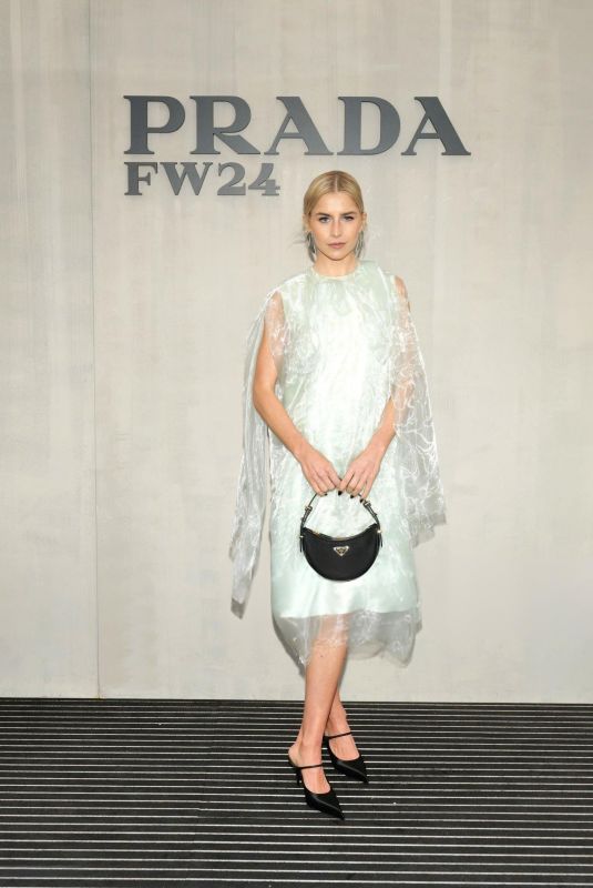 CAROLINE DAUR at Prada Fashion Show at Milan Fashion Week 02/22/224