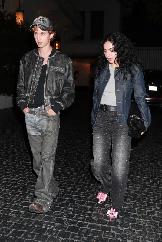 CHARLI XCX and Troye Sivan Out for Dinner at Chateau Marmont in West Hollywood 01/31/2024