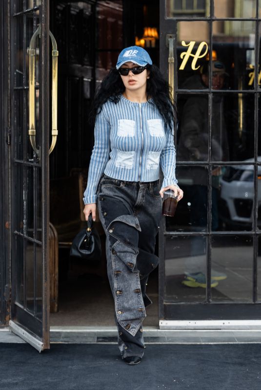 CHARLI XCX Leaves Her Hotel in New York 02/22/2024