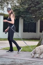 CHARLIE JAVICE on a Dog Walk in Miami Beach 02/23/2024