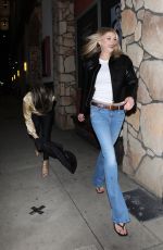 CHARLOTTE MCKINNEY and Janelle Draper Leaves Flappers Comedy Club & Restaurant in Burbank 02/15/2024
