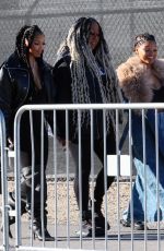 CHLOE and HALLE BAILEY Arrives at Super Bowl in Las Vegas 02/11/2024