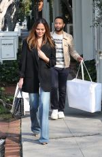 CHRISSY TEIGEN and John Legend Out Shopping on Melrose Place in West Hollywood 02/27/2024
