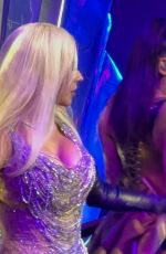 CHRISTINA AGUILERA Performs at a Burlesque Show in Las Vegas 02/10/2024