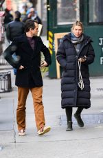 CLAIRE DANES and Hugh Dancy Lot for Lunch in New York 02/21/2024
