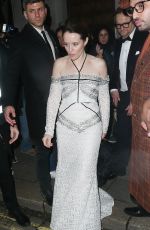 CLAIRE FOY Leaves Netflix BAFTA Awards Afterparty at Chiltern Firehouse in London 02/18/2024