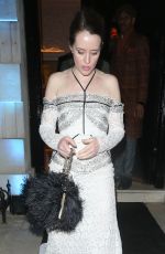CLAIRE FOY Leaves Netflix BAFTA Awards Afterparty at Chiltern Firehouse in London 02/18/2024