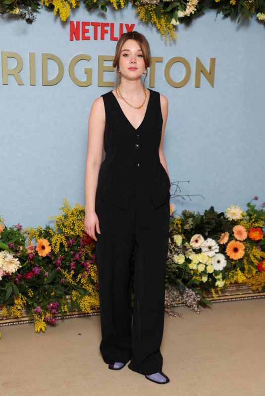 CLAUDIA JESSIE at Bridgerton Season 3 Screening in London 02/14/2024