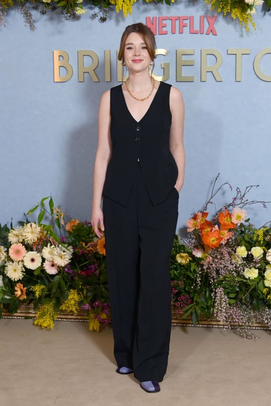 CLAUDIA JESSIE at Bridgerton, Season 3 Sneak Peak in London 02/14/2024