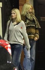 CLAUDIA SCHIFFER and CLEMENTINE POPPY DE VERE DRUMMOND Out for Sushi Dinner at Matsuhisa in Beverly Hills 02/05/2024