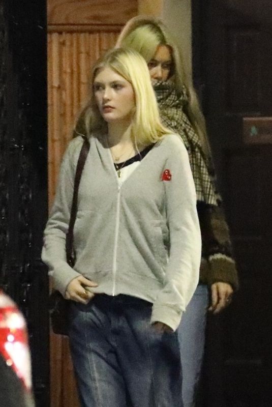 CLAUDIA SCHIFFER and CLEMENTINE POPPY DE VERE DRUMMOND Out for Sushi Dinner at Matsuhisa in Beverly Hills 02/05/2024
