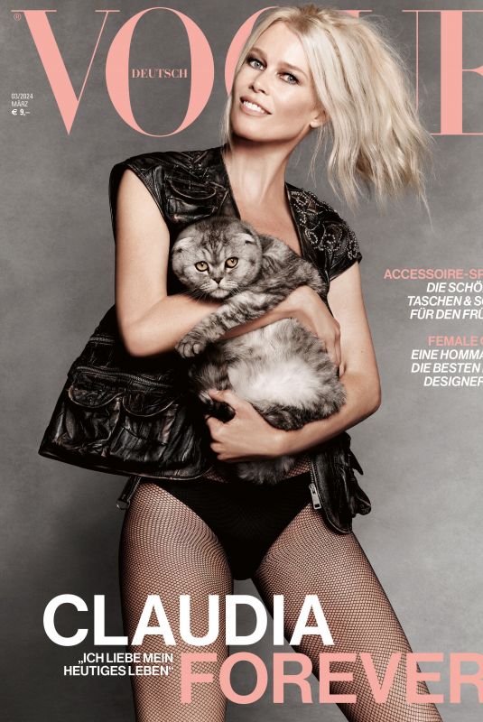 CLAUDIA SCHIFFER for Vogue Germany, March 2024