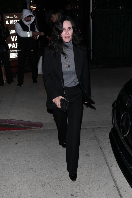 COURTENEY COX Night Out at Giorgio Baldi in Santa Monica 02/09/2024