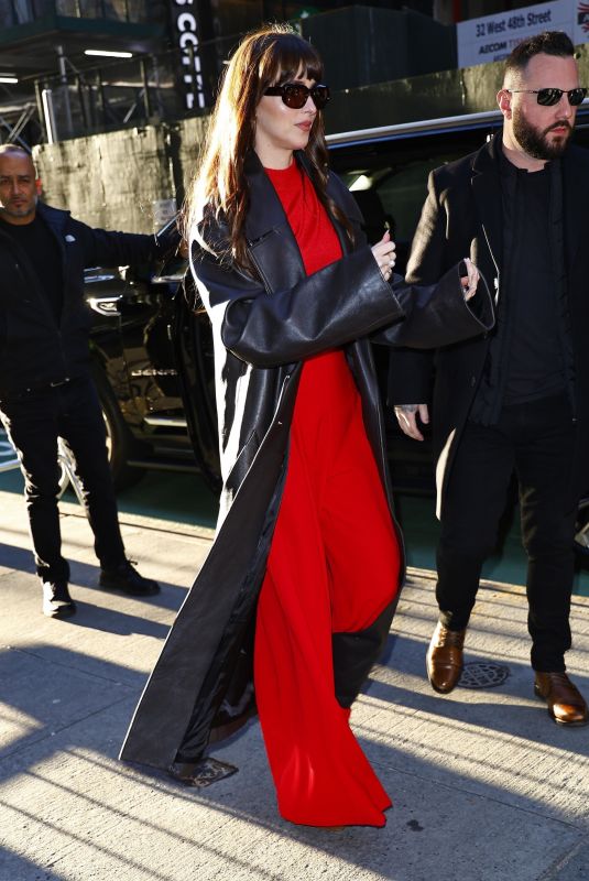 DAKOTA JOHNSON Arrives at Today Show in New York 02/07/2024