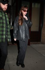 DAKOTA JOHNSON Leaves Greenwich Hotel for a Flight at JFK Airport in New York 02/07/2024