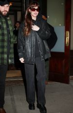 DAKOTA JOHNSON Leaves Greenwich Hotel for a Flight at JFK Airport in New York 02/07/2024
