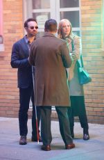 DEBORAH ANN WOLL and Elden Henson on the Set of Daredevil in New York 02/05/2024