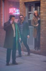 DEBORAH ANN WOLL and Elden Henson on the Set of Daredevil in New York 02/05/2024