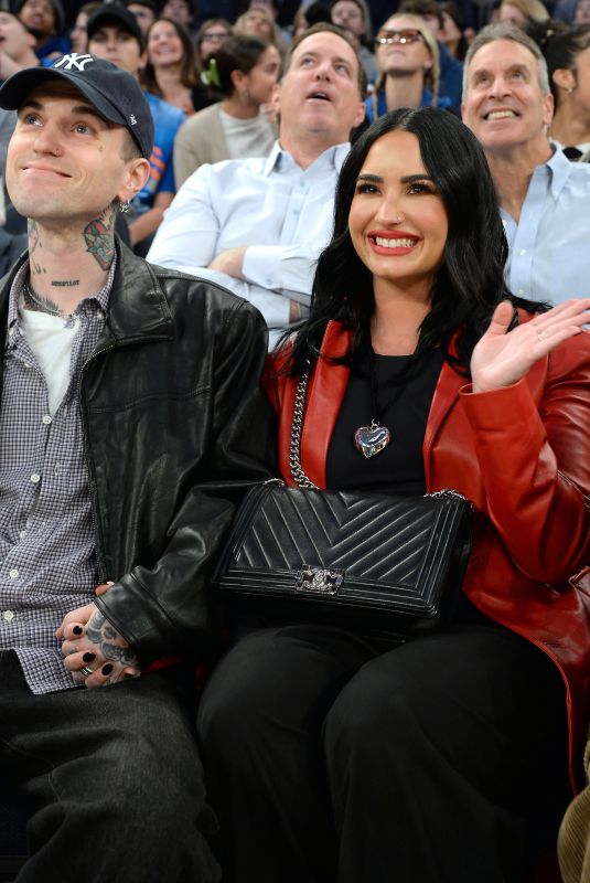 DEMI LOVATO at a Knicks Game in New York 02/01/2024