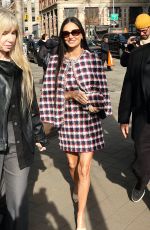 DEMI MOORE Arrives at Carolina Herrera Show at New York Fashion Week 02/12/2024