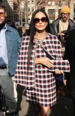 DEMI MOORE Arrives at Carolina Herrera Show at New York Fashion Week 02/12/2024